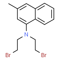 ChemSpider 2D Image | N,N-Bis(2-bromoethyl)-3-methyl-1-naphthalenamine | C15H17Br2N