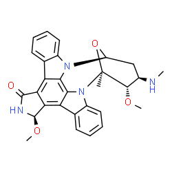 ChemSpider 2D Image | (2S,3S,4R,6S,18R)-3,18-Dimethoxy-2-methyl-4-(methylamino)-29-oxa-1,7,17-triazaoctacyclo[12.12.2.1~2,6~.0~7,28~.0~8,13~.0~15,19~.0~20,27~.0~21,26~]nonacosa-8,10,12,14,19,21,23,25,27-nonaen-16-one | C29H28N4O4