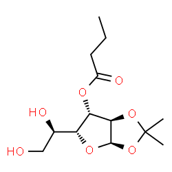 ChemSpider 2D Image | 3-O-Butyryl-1,2-O-isopropylidene-alpha-D-glucofuranose | C13H22O7