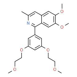 ChemSpider 2D Image | 1-(3,5-Bis(2-methoxyethoxy)phenyl)-6,7-dimethoxy-3-methylisoquinoline | C24H29NO6