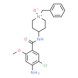 ChemSpider 2D Image | 4-Amino-N-(1-benzyl-1-oxido-4-piperidinyl)-5-chloro-2-methoxybenzamide | C20H24ClN3O3
