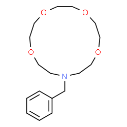 ChemSpider 2D Image | 13-Benzyl-1,4,7,10-tetraoxa-13-azacyclopentadecane | C17H27NO4