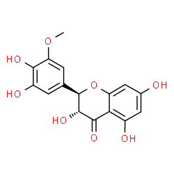 ChemSpider 2D Image | (2R,3R)-2-(3,4-Dihydroxy-5-methoxyphenyl)-3,5,7-trihydroxy-2,3-dihydro-4H-chromen-4-one | C16H14O8