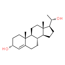 ChemSpider 2D Image | (3alpha,20S)-Pregn-4-ene-3,20-diol | C21H34O2