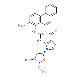 ChemSpider 2D Image | N-(2-Amino-1-phenanthryl)-2'-deoxyguanosine | C24H22N6O4