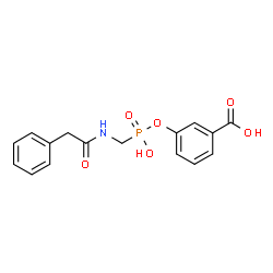 ChemSpider 2D Image | 3-carboxyphenyl phenylacetamidomethylphosphonate | C16H16NO6P