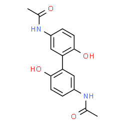 ChemSpider 2D Image | N,N'-(6,6'-Dihydroxy-3,3'-biphenyldiyl)diacetamide | C16H16N2O4