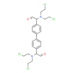 ChemSpider 2D Image | 2,2'-(4,4'-Biphenyldiyl)bis{[bis(2-chloroethyl)amino]acetaldehyde} | C24H28Cl4N2O2