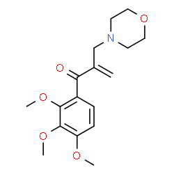 ChemSpider 2D Image | 2-(4-Morpholinylmethyl)-1-(2,3,4-trimethoxyphenyl)-2-propen-1-one | C17H23NO5
