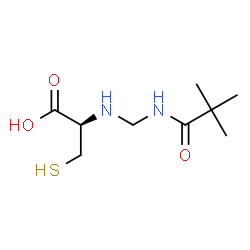 ChemSpider 2D Image | N-{[(2,2-Dimethylpropanoyl)amino]methyl}-L-cysteine | C9H18N2O3S
