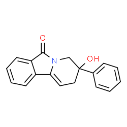 ChemSpider 2D Image | 3-Hydroxy-3-phenyl-3,4-dihydropyrido[2,1-a]isoindol-6(2H)-one | C18H15NO2
