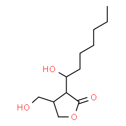 ChemSpider 2D Image | 3-(1-Hydroxyheptyl)-4-(hydroxymethyl)dihydro-2(3H)-furanone | C12H22O4