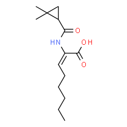 ChemSpider 2D Image | (2E)-2-{[(2,2-Dimethylcyclopropyl)carbonyl]amino}-2-octenoic acid | C14H23NO3