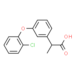 ChemSpider 2D Image | 2-[3-(2-Chlorophenoxy)phenyl]propanoic acid | C15H13ClO3