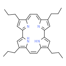 ChemSpider 2D Image | (6Z,15Z,17Z)-4,9,14,19-Tetrapropyl-21,22,23,24-tetraazapentacyclo[16.2.1.1~2,5~.1~8,11~.1~12,15~]tetracosa-1(21),2,4,6,8,10,12(22),13,15,17,19-undecaene | C32H38N4