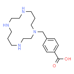 ChemSpider 2D Image | 4-(1,4,8,11-tetraazacyclotetradec-1-yl)methylbenzoic acid | C18H30N4O2