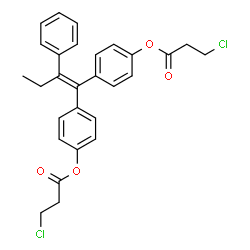 ChemSpider 2D Image | (2-Phenyl-1-butene-1,1-diyl)di-4,1-phenylene bis(3-chloropropanoate) | C28H26Cl2O4