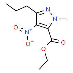 ChemSpider 2D Image | Ethyl 1-methyl-4-nitro-3-propyl-1H-pyrazole-5-carboxylate | C10H15N3O4