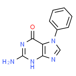 ChemSpider 2D Image | 2-Amino-7-phenyl-1H-purin-6(7H)-one | C11H9N5O