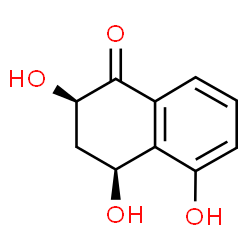 ChemSpider 2D Image | (2R,4S)-2,4,5-Trihydroxy-3,4-dihydro-1(2H)-naphthalenone | C10H10O4