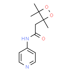 ChemSpider 2D Image | N-(4-Pyridinyl)-2-(3,4,4-trimethyl-1,2-dioxetan-3-yl)acetamide | C12H16N2O3