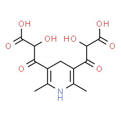 ChemSpider 2D Image | 3,3'-(2,6-Dimethyl-1,4-dihydropyridine-3,5-diyl)bis(2-hydroxy-3-oxopropanoic acid) | C13H15NO8