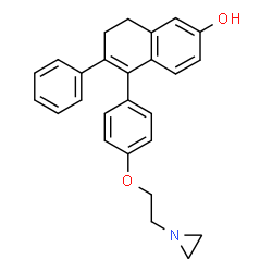 ChemSpider 2D Image | 5-{4-[2-(1-Aziridinyl)ethoxy]phenyl}-6-phenyl-7,8-dihydro-2-naphthalenol | C26H25NO2
