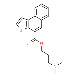 ChemSpider 2D Image | 3-(Dimethylamino)propyl naphtho(2,1-b)thiophene-4-carboxylate | C18H19NO2S