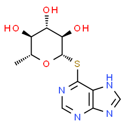 ChemSpider 2D Image | 1H-Purine, 6-[(6-deoxy-Î²-D-glucopyranosyl)thio]- | C11H14N4O4S