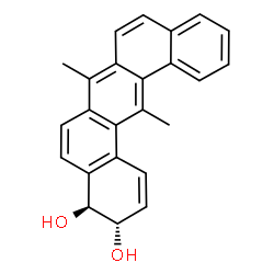 ChemSpider 2D Image | (3S,4S)-7,14-Dimethyl-3,4-dihydrobenzo[m]tetraphene-3,4-diol | C24H20O2