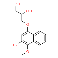 ChemSpider 2D Image | 3-[(3-Hydroxy-4-methoxy-1-naphthyl)oxy]-1,2-propanediol | C14H16O5