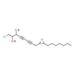 ChemSpider 2D Image | 1-Chloro-8-(3-heptyl-2-oxiranyl)-4,6-octadiyne-2,3-diol | C17H25ClO3