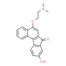 ChemSpider 2D Image | 5-[2-(Dimethylamino)ethoxy]-9-hydroxy-7H-benzo[c]fluoren-7-one | C21H19NO3