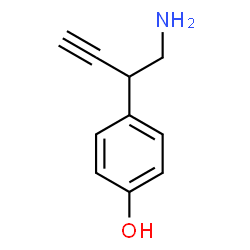 ChemSpider 2D Image | 4-(1-Amino-3-butyn-2-yl)phenol | C10H11NO