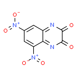 ChemSpider 2D Image | 5,7-Dinitro-2,3-quinoxalinedione | C8H2N4O6
