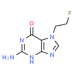ChemSpider 2D Image | 2-Amino-7-(2-fluoroethyl)-3,7-dihydro-6H-purin-6-one | C7H8FN5O