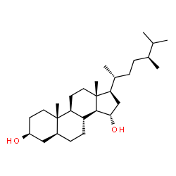 ChemSpider 2D Image | 5alpha-Ergostane-3beta,15alpha-diol | C28H50O2