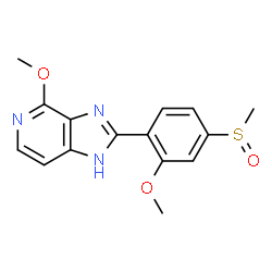 ChemSpider 2D Image | 4-Methoxy-2-[2-methoxy-4-(methylsulfinyl)phenyl]-1H-imidazo[4,5-c]pyridine | C15H15N3O3S