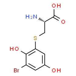 ChemSpider 2D Image | S-(3-Bromo-2,5-dihydroxyphenyl)-L-cysteine | C9H10BrNO4S