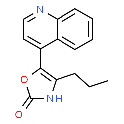 ChemSpider 2D Image | 4-Propyl-5-(4-quinolinyl)-1,3-oxazol-2(3H)-one | C15H14N2O2