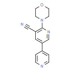 ChemSpider 2D Image | 3-Cyano-2-morpholino-5-(pyrid-4-yl)pyridine | C15H14N4O