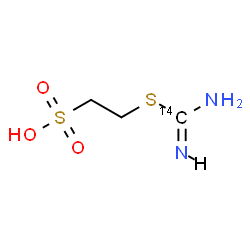 ChemSpider 2D Image | 2-[(~14~C)Carbamimidoylsulfanyl]ethanesulfonic acid | C214CH8N2O3S2