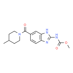 ChemSpider 2D Image | Methyl {6-[(4-methyl-1-piperidinyl)carbonyl]-1H-benzimidazol-2-yl}carbamate | C16H20N4O3