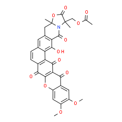 ChemSpider 2D Image | 1-((Acetyloxy)methyl)-3a,4-dihydro-16-hydroxy-11,12-dimethoxy-1,3a-dimethyl-(1)benzopyrano(2',3':6,7)naphth(2,1-g)oxazolo(3,2-b)isoquinoline-2,8,14,15,17(1H)-pentone | C33H25NO12