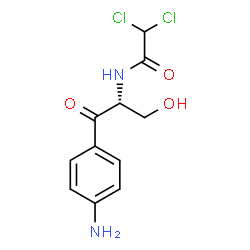 ChemSpider 2D Image | N-[(2R)-1-(4-Aminophenyl)-3-hydroxy-1-oxo-2-propanyl]-2,2-dichloroacetamide | C11H12Cl2N2O3