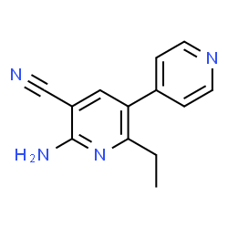 ChemSpider 2D Image | 6-Amino-2-ethyl-3,4'-bipyridine-5-carbonitrile | C13H12N4