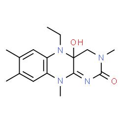 ChemSpider 2D Image | 5-Ethyl-4,4a,5,10-tetrahydro-4a-hydroxy-3,7,8,10-tetramethylbenzo(g)pteridin-2(3H)-one | C16H22N4O2