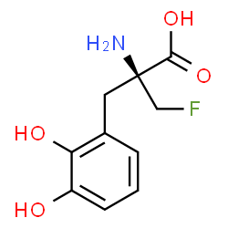 ChemSpider 2D Image | alpha-(Fluoromethyl)-2,3-dihydroxy-L-phenylalanine | C10H12FNO4