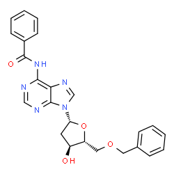 ChemSpider 2D Image | N-Benzoyl-5'-O-benzyl-2'-deoxyadenosine | C24H23N5O4