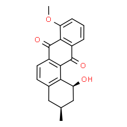 ChemSpider 2D Image | (1S,3S)-1-Hydroxy-8-methoxy-3-methyl-1,2,3,4-tetrahydro-7,12-tetraphenedione | C20H18O4